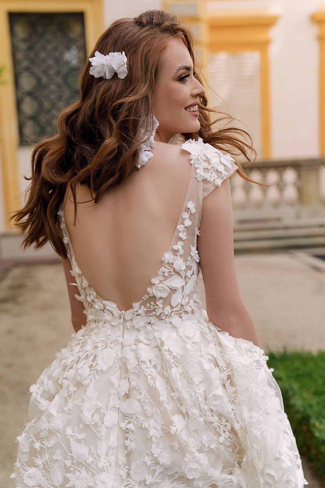 Azalea – DAMA Couture wedding dress, front view.