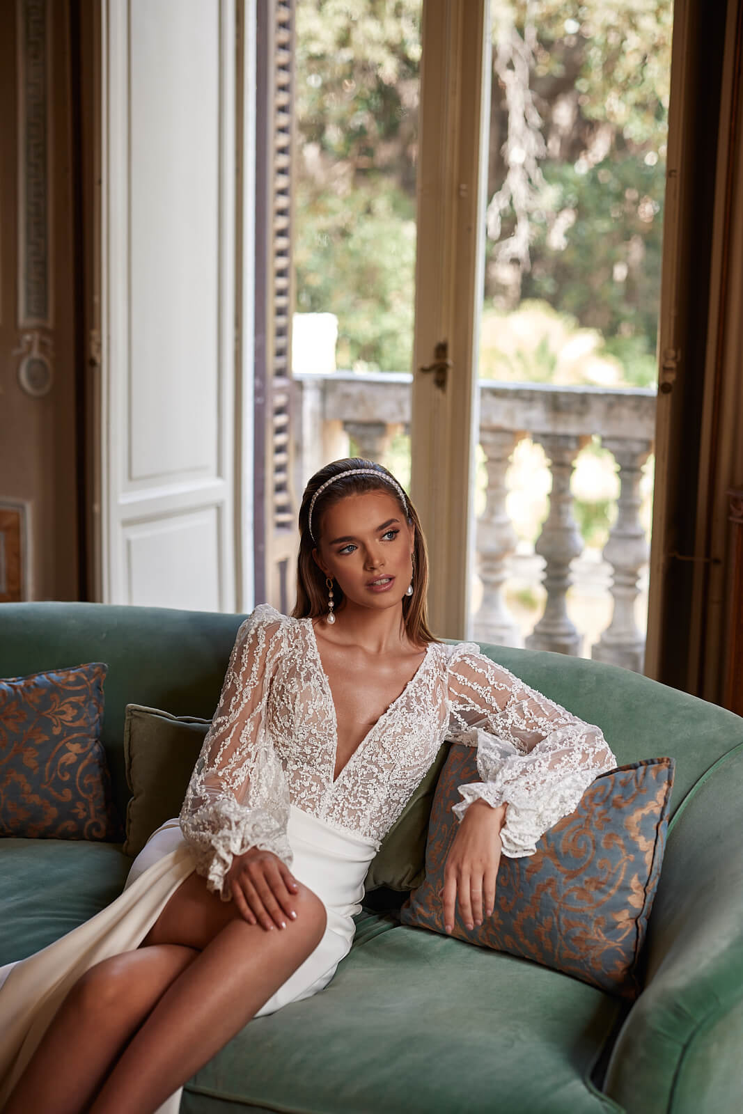 Wedding dress Paula – A-line bridal gown in satin, DAMA Couture.