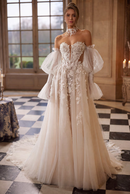 Estella choker – floral choker for the Estella bridal look.